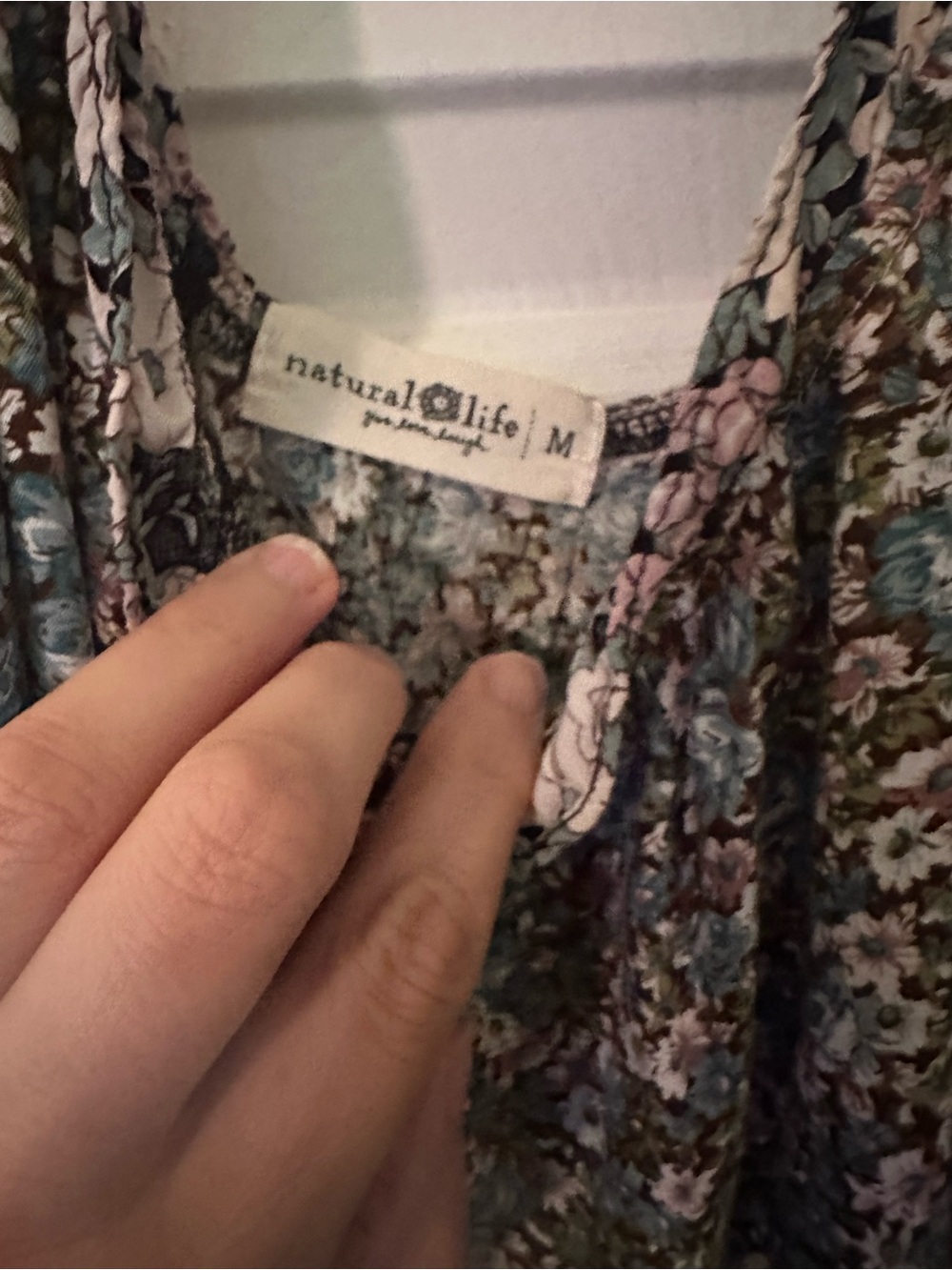 NATURAL LIFE Black Maxi Dress with Pink and Cream Floral Print - Picture 5 of 6